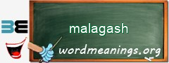 WordMeaning blackboard for malagash